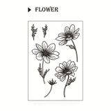 Flower Clear Stamps, 4pcs/set