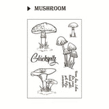Mushroom Clear Stamps, 4pcs/set