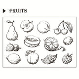 Fruit Clear Stamps, 4pcs/set