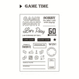 Word Clear Stamps, 4pcs/set