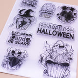 Halloween Theme Clear Stamps, 5pcs/set