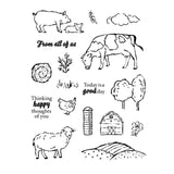 Sheep Clear Stamps, 4pcs/Set