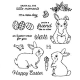 Rabbit Clear Stamps, 4pcs/Set