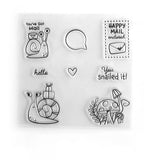 Snail Clear Stamps, 4pcs/Set