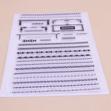 Dividing Line Clear Stamps, 5pcs/set