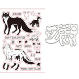 Fox Clear Stamps, 6pcs/Set