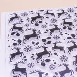 Christmas Reindeer & Snowflake Clear Stamps, 5pcs/set