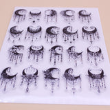 Moon Silicone Stamps, 5pcs/set