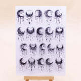 Moon Silicone Stamps, 5pcs/set