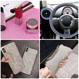 Globleland Self Adhesive Glass Rhinestone Stickers Sheets, for Trimming Cloth Bags, Shoes, Car, Phone Decoration, Blue Zircon, 40x24cm, Rhinestone: 2.3~2.4mm, about 15400pcs/sheet