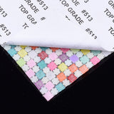 Globleland Self Adhesive Resin Rhinestone Picture Stickers, Flower & Square Pattern, Colorful, 40x24cm