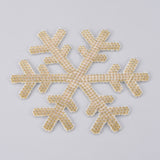 Globleland Snowflake Shape Glass Rhinestone Car Stickers, for Decorate Cars Bumper Window Laptops Luggage, Crystal, 90x95x1.5mm