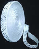 1 Roll Polka Dot Ribbon Grosgrain Ribbon, White, 5/8 inch(16mm), 50yards/roll(45.72m/roll)