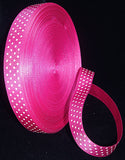 1 Roll Polka Dot Ribbon Grosgrain Ribbon, Fuchsia, 5/8 inch(16mm), 50yards/roll(45.72m/roll)