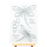 Dragonfly Clear Stamps, 2pcs/set