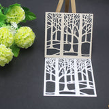 Rectangle with Tree Cutting Dies, 2pcs/set