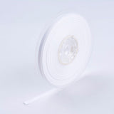 1 Roll Single Face Printed Polyester Satin Ribbon, Golden Teardrop Pattern, White, 7/8 inch(23mm), about 50yards/roll