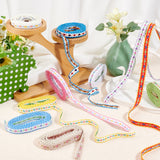 20 Yards 10 Colors Ethnic Style Embroidery Polyester Ribbons