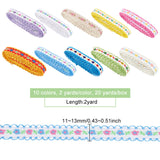 20 Yards 10 Colors Ethnic Style Embroidery Polyester Ribbons