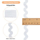1 Bag Polypropylene Fiber Ribbons, Wave Shape, Light Coral, 7~8mm, 15yard/bundle, 6bundles/bag