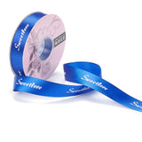 2 Roll Polyester Grosgrain Ribbons, with Word Sweet Love, for Gifts Wrapping Party, Blue, 1 inch(25mm), 45m/Roll