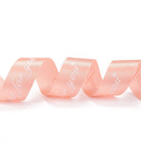 2 Roll Polyester Grosgrain Ribbons, with Word Just For You, for Gifts Wrapping Party, Light Salmon, 1 inch(25mm), 45m/Roll