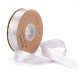2 Roll Polyester Grosgrain Ribbons, with Word Just For You, for Gifts Wrapping Party, Light Grey, 1 inch(25mm), 45m/Roll