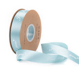 2 Roll Polyester Grosgrain Ribbons, with Word Just For You, for Gifts Wrapping Party, Pale Turquoise, 1 inch(25mm), 45m/Roll