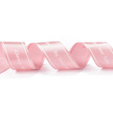 2 Roll Polyester Grosgrain Ribbons, with Word Always By Your Side, for Gifts Wrapping Party, Pink, 1 inch(25mm), 45m/Roll
