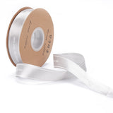 2 Roll Polyester Grosgrain Ribbons, with Word Always By Your Side, for Gifts Wrapping Party, Light Grey, 1 inch(25mm), 45m/Roll