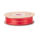 2 Roll Polyester Grosgrain Ribbons, with Word Always By Your Side, for Gifts Wrapping Party, Red, 1 inch(25mm), 45m/Roll