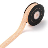 1 Roll Polyester & Hemp Ribbon, Flat with Tartan Pattern, Black, 65x0.5mm, 6m/roll