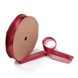 2 Roll Polyester Grosgrain Ribbons,  for DIY Gift Packing, Flower Packaging Decorate, Dark Red, 1 inch(25mm), 20 yards/roll(22.86m/roll)