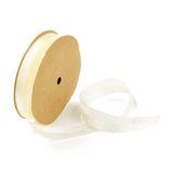 2 Roll Polyester Grosgrain Ribbons,  for DIY Gift Packing, Flower Packaging Decorate, Light Yellow, 1 inch(25mm), 20 yards/roll(22.86m/roll)