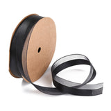 2 Roll Polyester Grosgrain Ribbons,  for DIY Gift Packing, Flower Packaging Decorate, Black, 1 inch(25mm), 20 yards/roll(22.86m/roll)