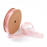 2 Roll Polyester Grosgrain Ribbons,  for DIY Gift Packing, Flower Packaging Decorate, Pearl Pink, 1 inch(25mm), 20 yards/roll(22.86m/roll)
