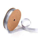2 Roll Polyester Grosgrain Ribbons,  for DIY Gift Packing, Flower Packaging Decorate, Gray, 1 inch(25mm), 20 yards/roll(22.86m/roll)
