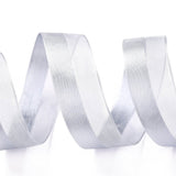 2 Roll Polyester Grosgrain Ribbons,  for DIY Gift Packing, Flower Packaging Decorate, Gray, 1 inch(25mm), 20 yards/roll(22.86m/roll)