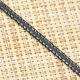 1 Roll Double Edge Silver Thread Grosgrain Ribbon for Wedding Festival Decoration, Black, 1/4 inch(6mm), about 100yards/roll(91.44m/roll)