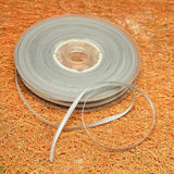 1 Roll Double Edge Silver Thread Grosgrain Ribbon for Wedding Festival Decoration, Light Grey, 3/8 inch(9mm), about 100yards/roll(91.44m/roll)