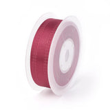 1 Roll Single Face Satin Ribbon, Polyester Ribbon, Flower Pattern, Pink, 1 inch(25mm), about 50yards/roll(45.72m/roll)