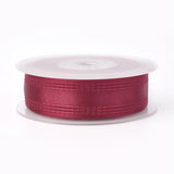 1 Roll Single Face Satin Ribbon, Polyester Ribbon, Flower Pattern, Pink, 1 inch(25mm), about 50yards/roll(45.72m/roll)