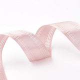 1 Roll Single Face Satin Ribbon, Polyester Ribbon, Flower Pattern, Salmon, 1 inch(25mm), about 50yards/roll(45.72m/roll)