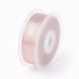 1 Roll Single Face Satin Ribbon, Polyester Ribbon, Flower Pattern, Salmon, 1 inch(25mm), about 50yards/roll(45.72m/roll)
