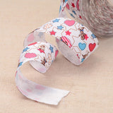 Heart & Star Printed Polyester Ribbon for Gift Packing and Festival Decoration