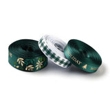 1 Roll Single Face Solid Color Satin Ribbon, for Making Crafts, Sewing, Party Wedding Decoration, Green, 3/8 inch(9~10mm), about 100yards/roll(91.44m/roll)