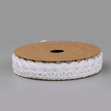 50 Roll Cotton Ribbons, White, 5/8 inch(15mm), about 2yards/roll(1.829m/roll)