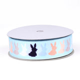 Single Face Bunny Printed Polyester Grosgrain Ribbons