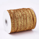 5 Roll Polyester Ribbon, Double Edges with Heart Laciness, Silver, 25mm, about 15 m/roll