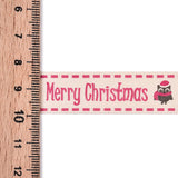 Single Face Printed Merry Christmas Cotton Ribbons